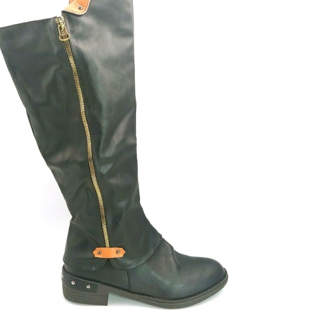 Rieker Black Knee-High Women's Boots - Picture 11 of 11